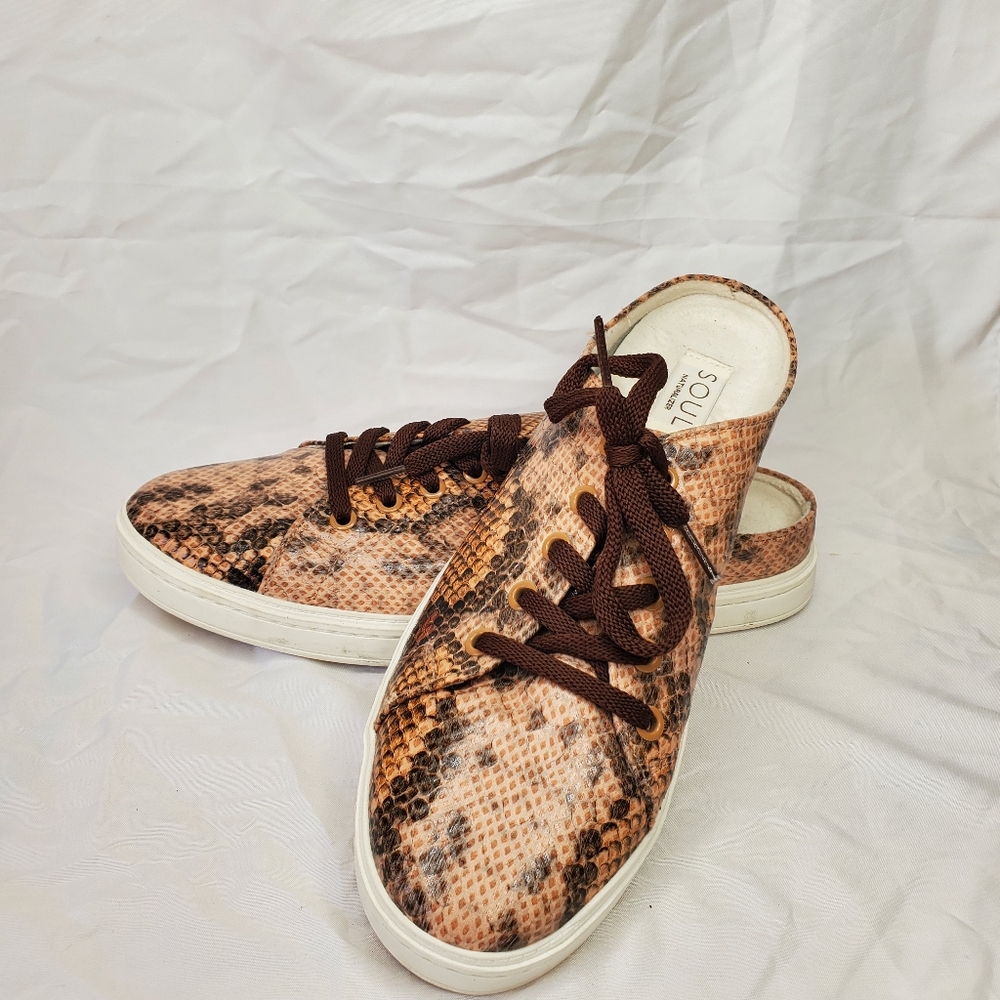 ♡ Soul Naturalizer Kemper Mule Faux Snakeskin Faux Fur Lined Size 9.5